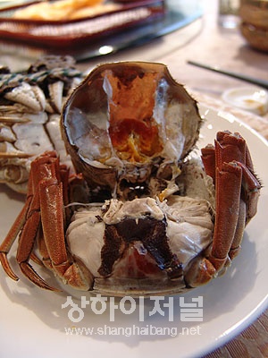 털게등딱지 떼낸 모습