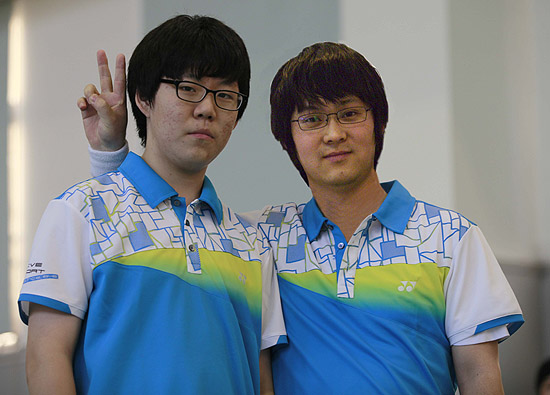 B조 남자복식 우승 성경득, 이효진(SKBC)